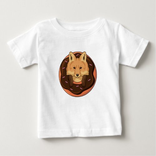 Fox with Donut Baby T_Shirt