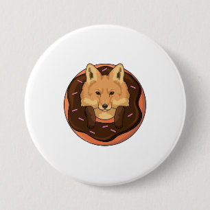Fox with Donut Button