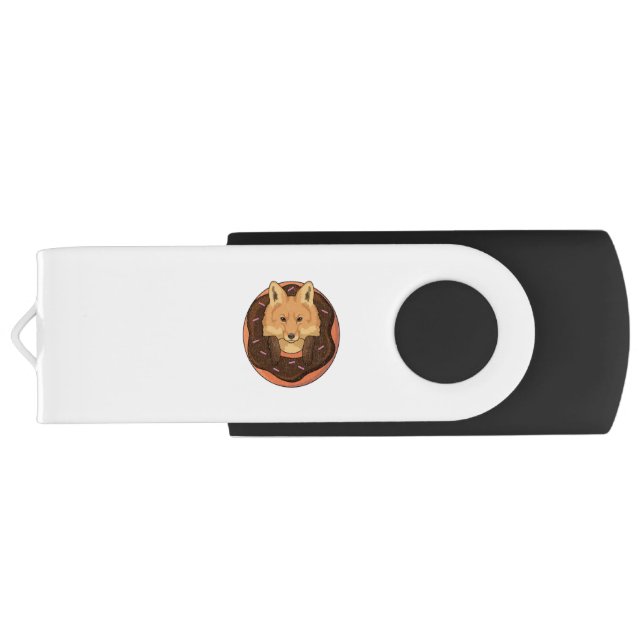 Fox with Donut Flash Drive (Back)