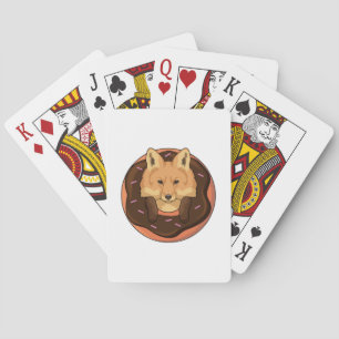 Fox with Donut Poker Cards
