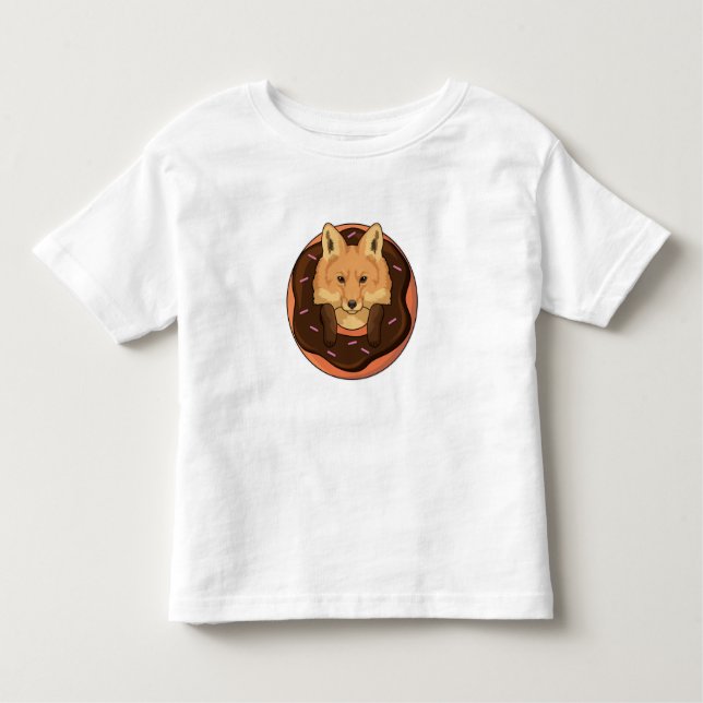 Fox with Donut Toddler T-shirt (Front)