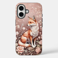 Fox With Dreamy Pink Floral