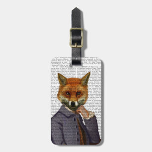 Fox With Flute 2 Luggage Tag