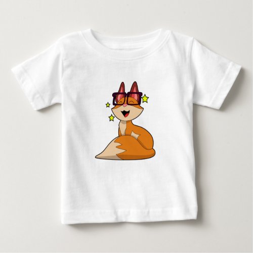 Fox with Glasses Baby T_Shirt