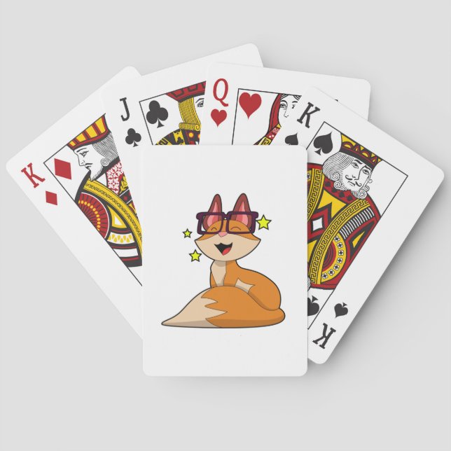 Fox with Glasses Poker Cards (Back)