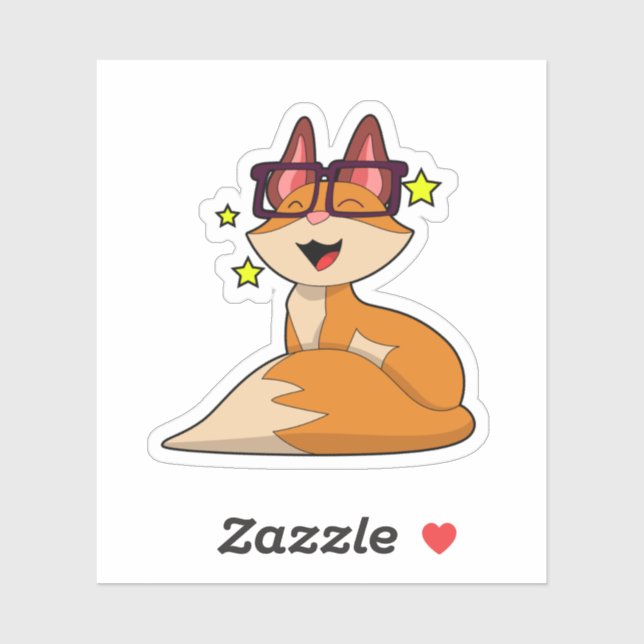 Fox with Glasses Sticker (Sheet)