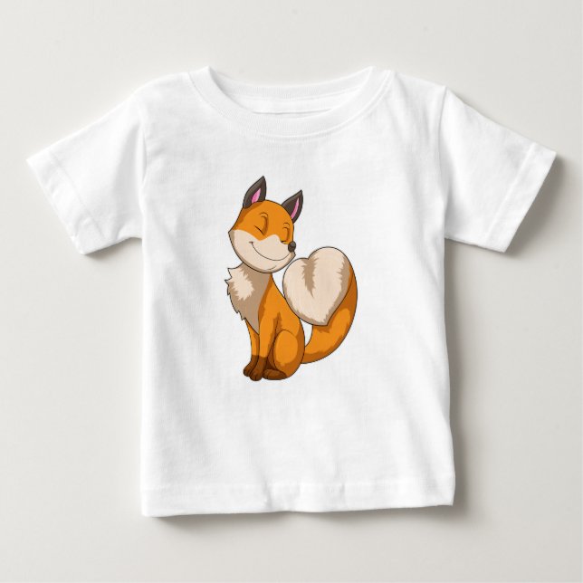 Fox with Heart Baby T-Shirt (Front)