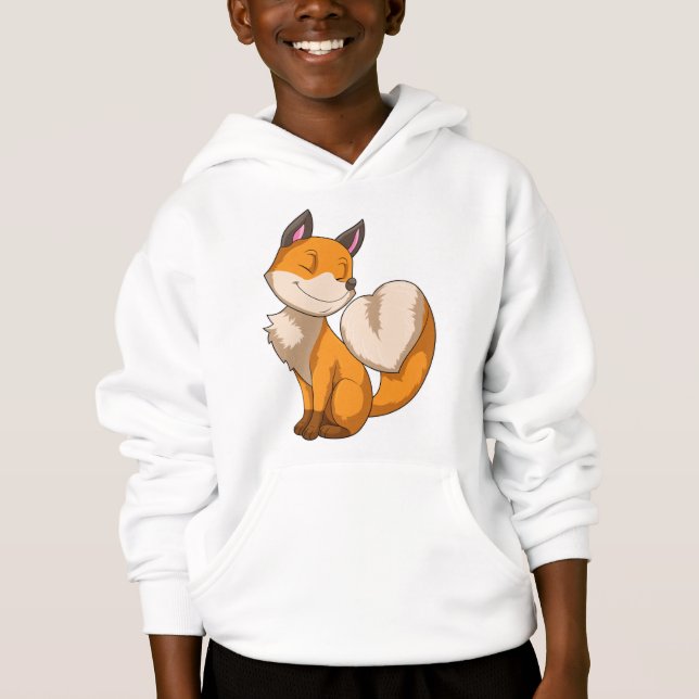 Fox with Heart Hoodie (Front)