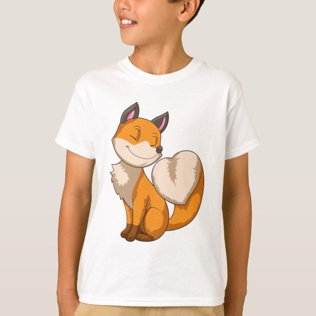 Fox with Heart T-Shirt (Front)