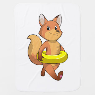 Fox with Lifebuoy Baby Blanket
