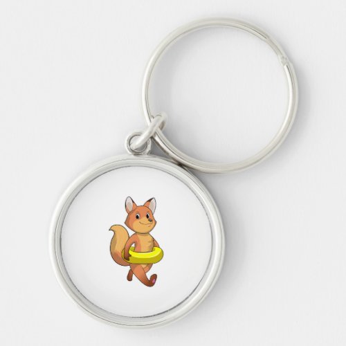 Fox with Lifebuoy Keychain