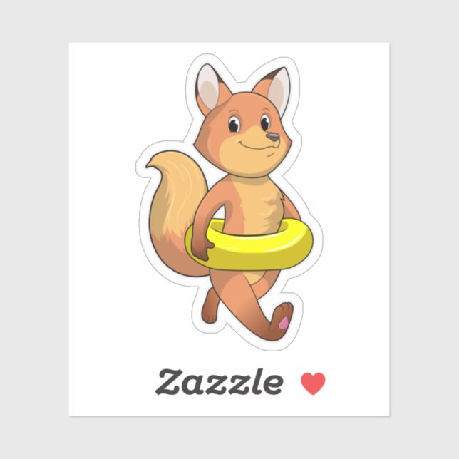 Fox with Lifebuoy Sticker (Sheet)