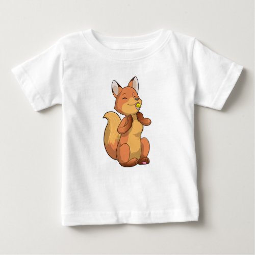 Fox with Lollipop Baby T_Shirt