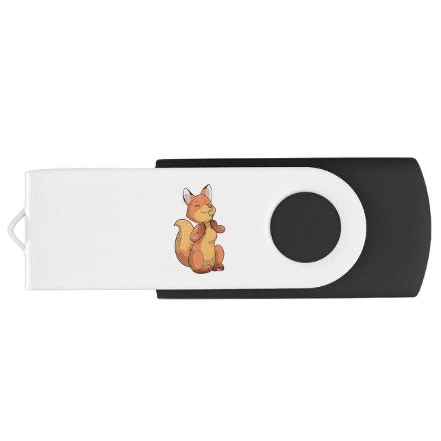 Fox with Lollipop Flash Drive (Back)