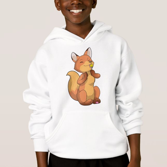 Fox with Lollipop Hoodie (Front)