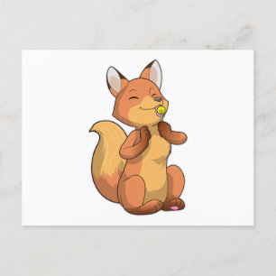 Fox with Lollipop Postcard
