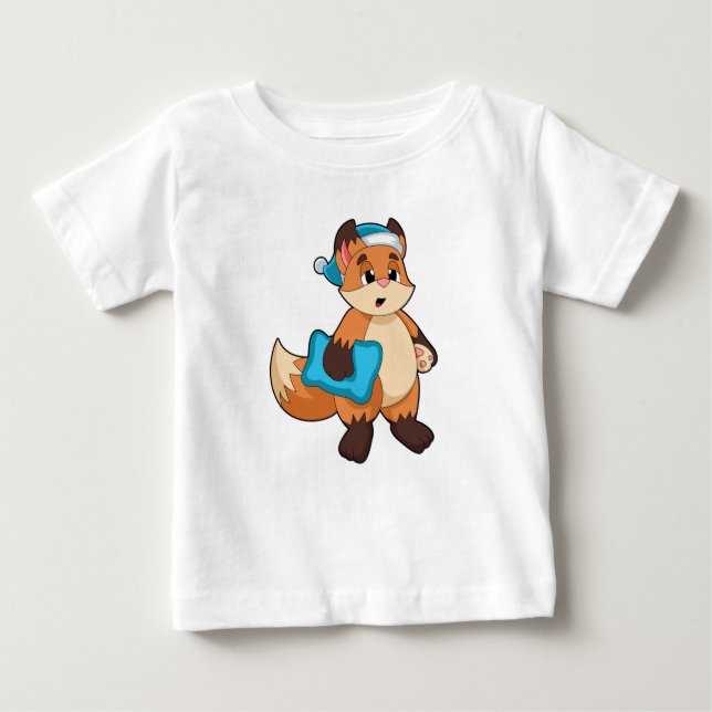 Fox with Nightcap Baby T-Shirt (Front)