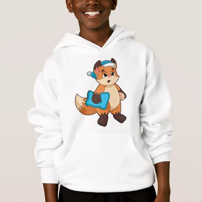 Fox with Nightcap Hoodie (Front)