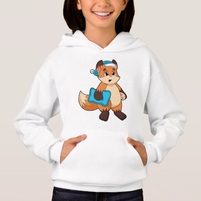 Fox with Nightcap Hoodie (Front)