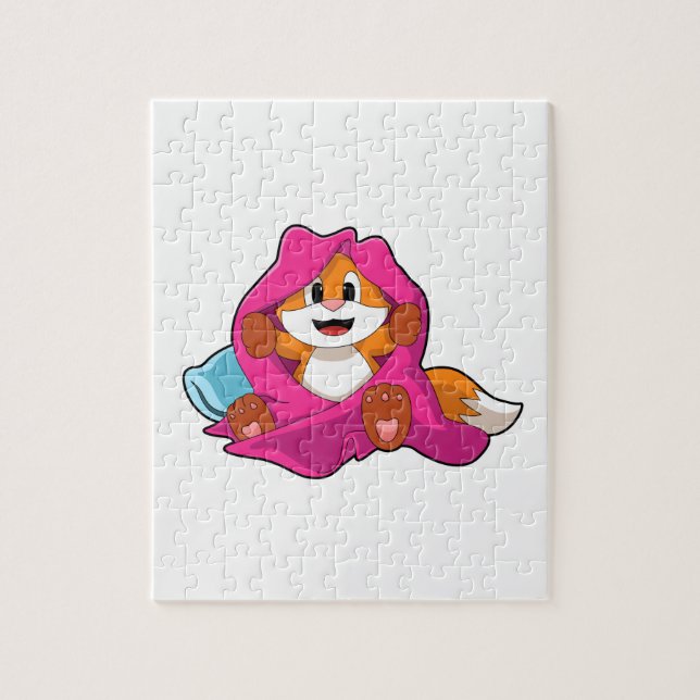 Fox with Pillow and Blanket Jigsaw Puzzle (Vertical)