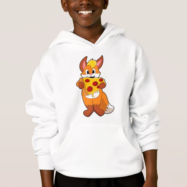Fox with Pizza Hoodie (Front)