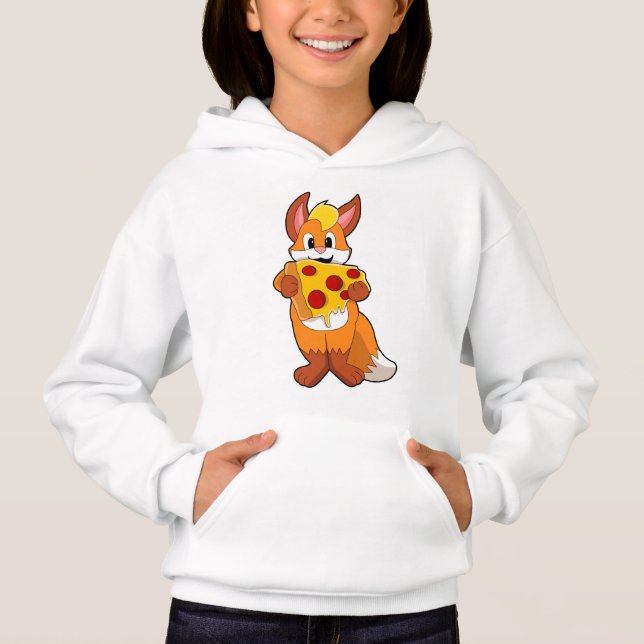 Fox with Pizza Hoodie (Front)