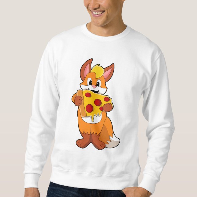 Fox with Pizza Sweatshirt (Front)