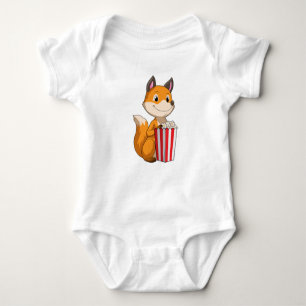 Fox with Popcorn Baby Bodysuit