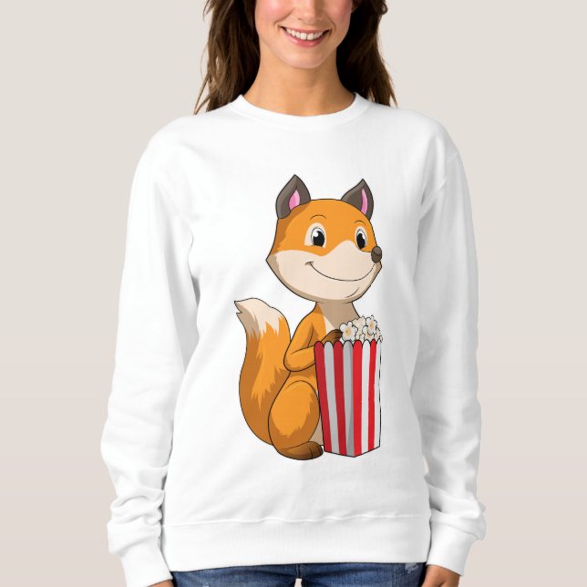 Fox with Popcorn Sweatshirt (Front)