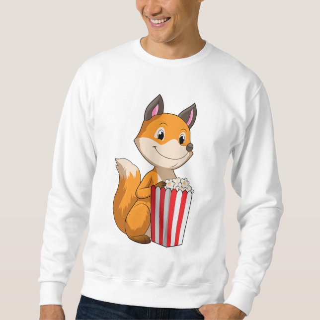 Fox with Popcorn Sweatshirt (Front)