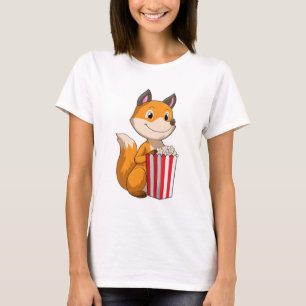 Fox with Popcorn T-Shirt