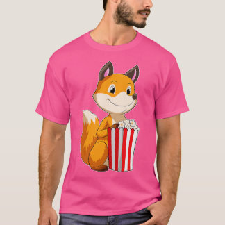 Fox With Popcorn  T-Shirt