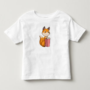 Fox with Popcorn Toddler T-shirt