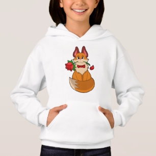 Fox with Rose Flower Hoodie