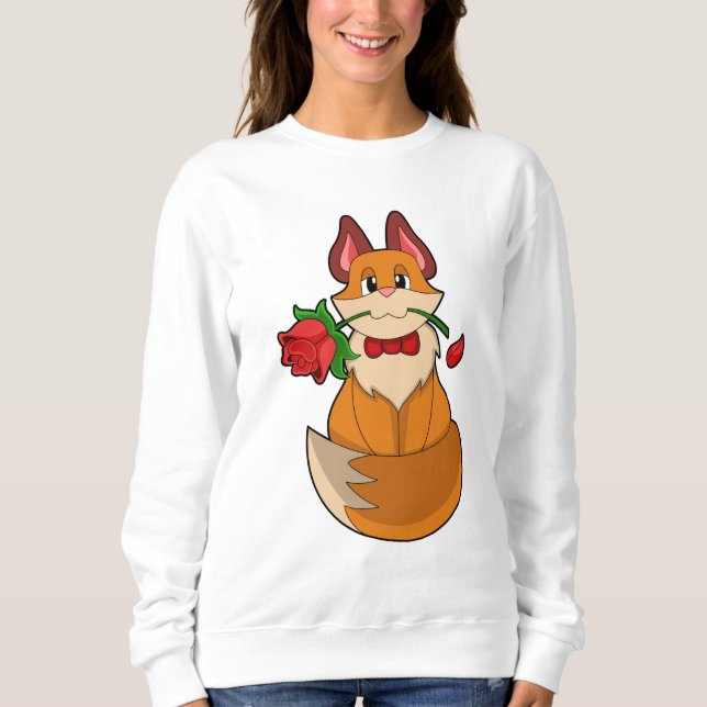 Fox with Rose Flower Sweatshirt (Front)