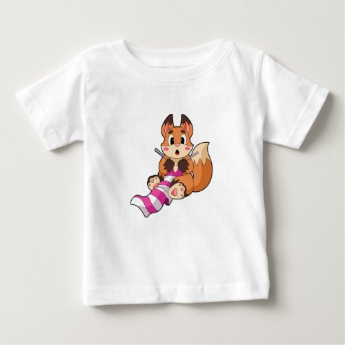 Fox with Scarf Baby T_Shirt