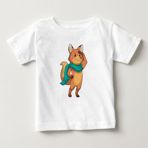 Fox with Scarf Baby T_Shirt
