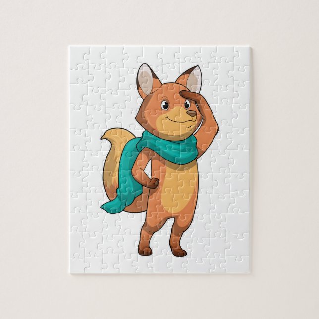 Fox with Scarf Jigsaw Puzzle (Vertical)