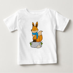 Fox with Scarf on Rock Baby T-Shirt