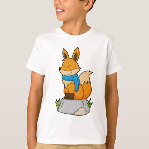 Fox with Scarf on Rock T-Shirt