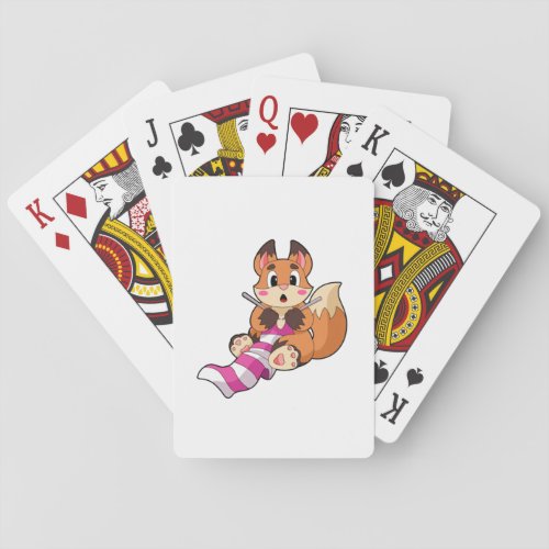 Fox with Scarf Playing Cards