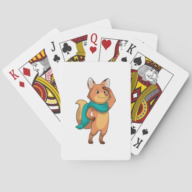 Fox with Scarf Poker Cards (Back)