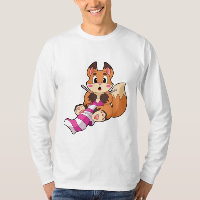 Fox with Scarf T-Shirt (Front)