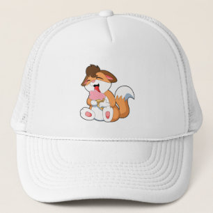 Fox with Strawberry Ice cream Trucker Hat
