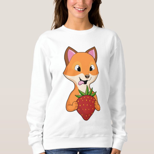 Fox with Strawberry Sweatshirt (Front)