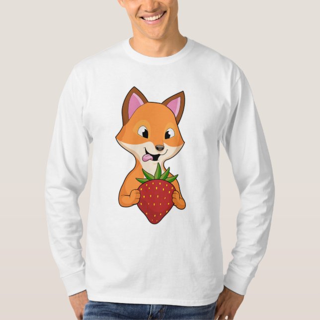 Fox with Strawberry T-Shirt (Front)