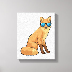 Fox with Sunglasses Canvas Print