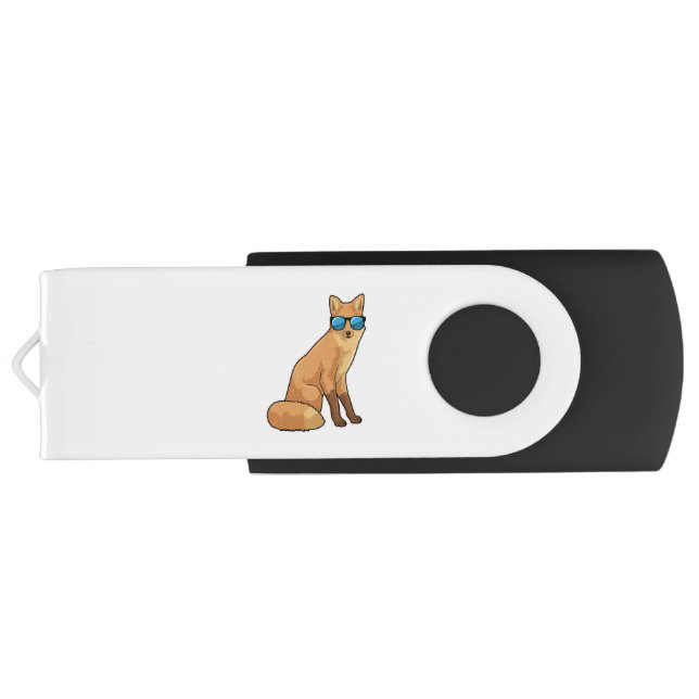 Fox with Sunglasses Flash Drive (Back)