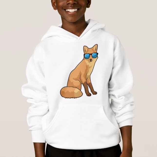 Fox with Sunglasses Hoodie (Front)