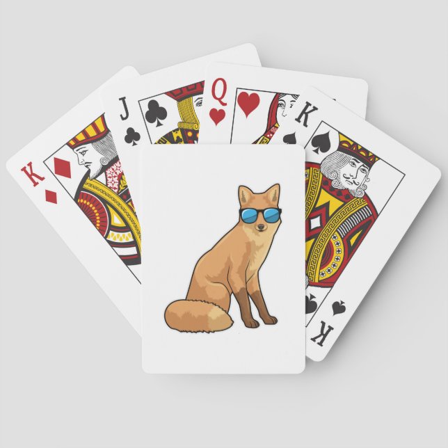 Fox with Sunglasses Poker Cards (Back)